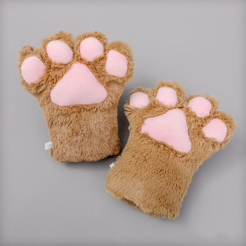 Japanese Cute Adorable Plush Cosplay Performance Props Net Red Cat Paw Gloves