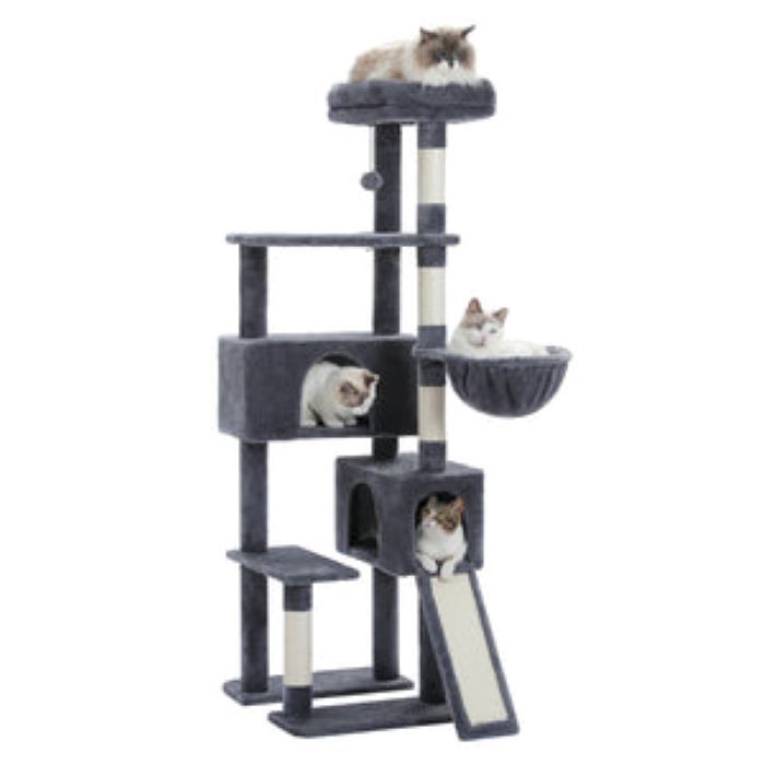 60.62 Inches Multi-Level Cat Tree Cat Tower For Indoor