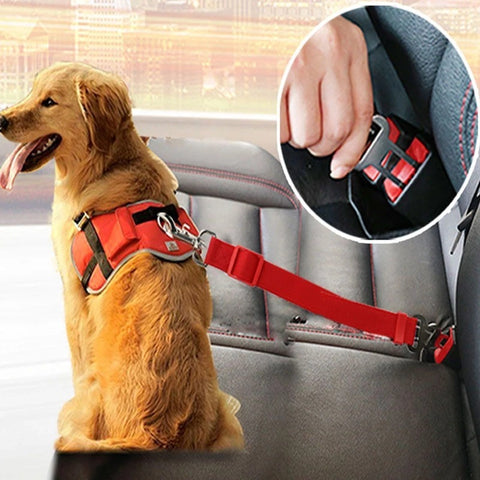 Adjustable Pet Car Seat Belt - Safety Harness for Dogs & Cats