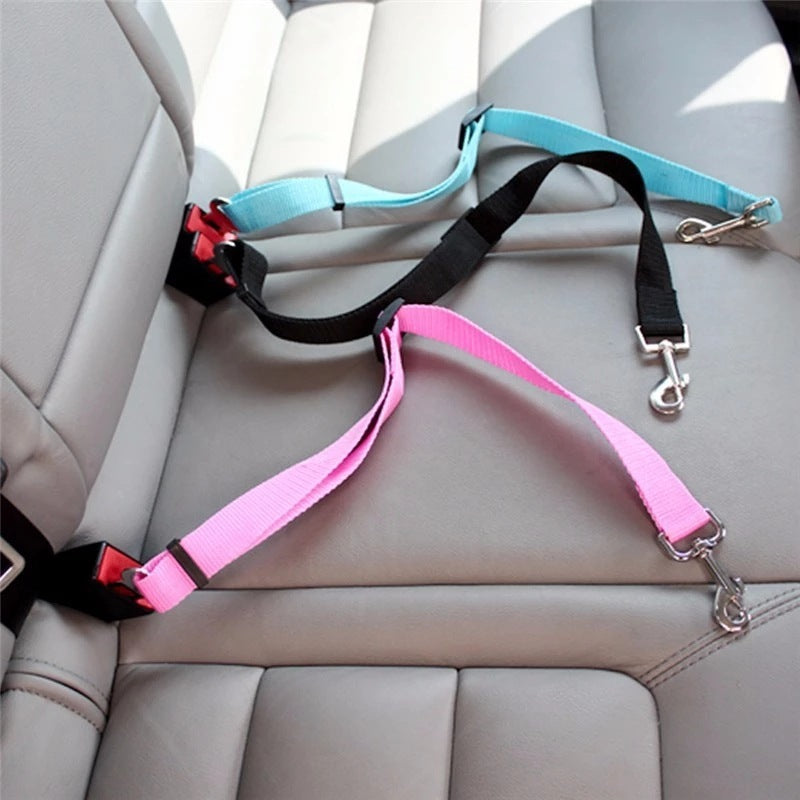 Adjustable Pet Car Seat Belt - Safety Harness for Dogs & Cats