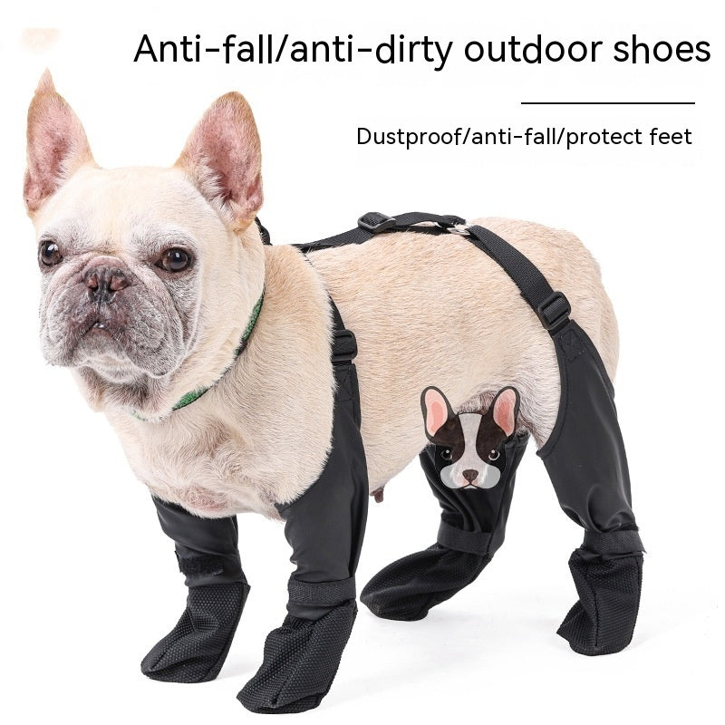 Adjustable Waterproof Dog Boots - Breathable Outdoor Shoes for Paws Protection