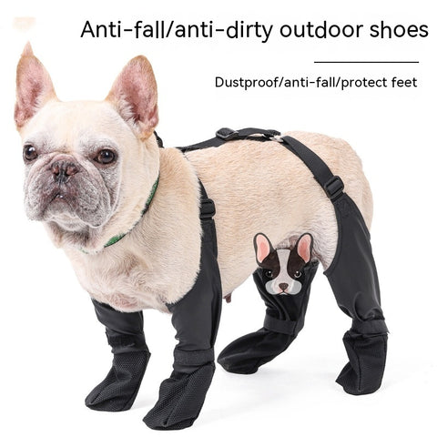 Adjustable Waterproof Dog Boots - Breathable Outdoor Shoes for Paws Protection