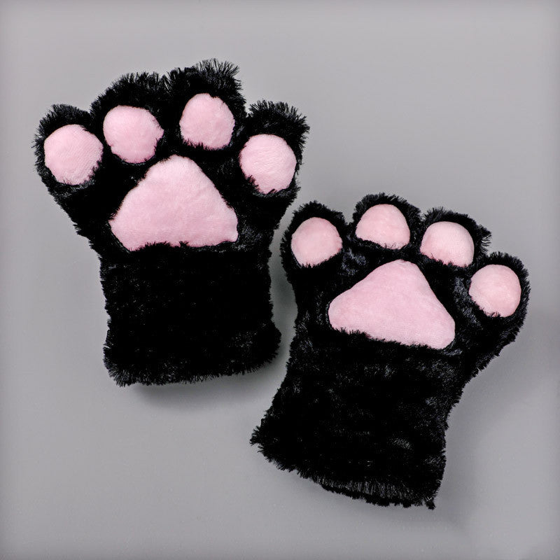 Japanese Cute Adorable Plush Cosplay Performance Props Net Red Cat Paw Gloves