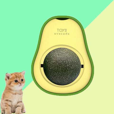 Avocado Catnip Toy - 360° Rotating Multifunctional Self-Healing Pet Play