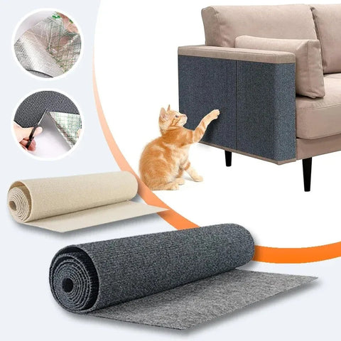 Self-Adhesive Cat Scratch Board - Sofa & Wall Protector, Trimmable DIY Pad