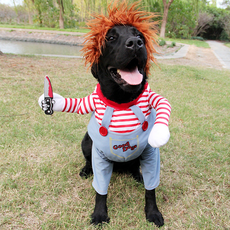 Adjustable Halloween Pet Costume - Funny Dog Cosplay for Scary Parties