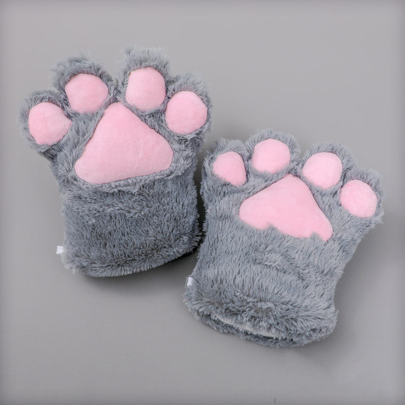 Japanese Cute Adorable Plush Cosplay Performance Props Net Red Cat Paw Gloves