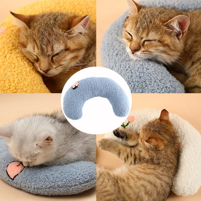 U-Shaped Neck Pillow for Cats & Dogs - Fashionable Headrest for Deep Sleep