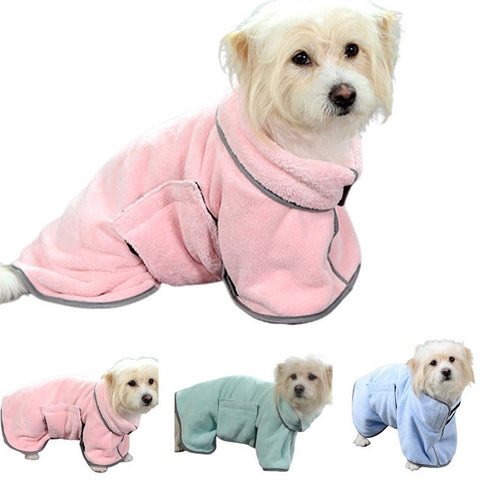 Quick-Drying Microfiber Pet Towel - Absorbent Bathrobe for Dogs & Cats