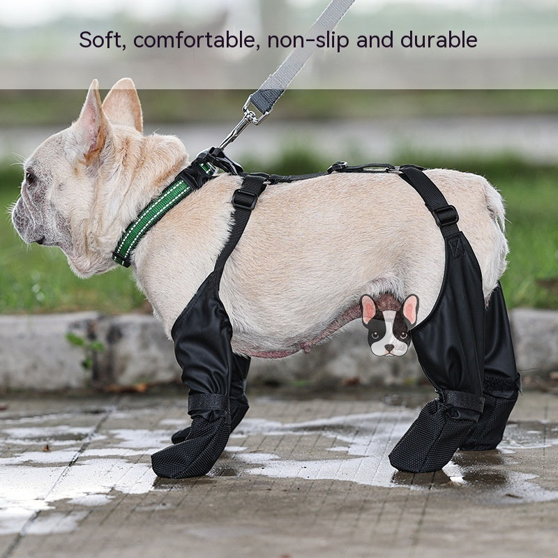 Adjustable Waterproof Dog Boots - Breathable Outdoor Shoes for Paws Protection