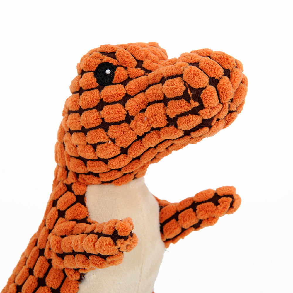 Giant Dinosaur Plush Chew Toy for Large Dogs - Interactive Squeaker Toy