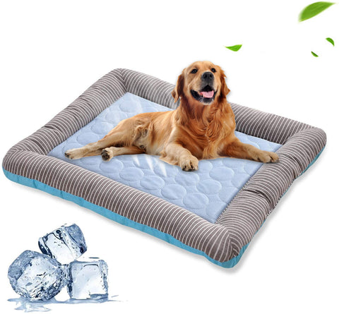 Pet Cooling Pad - Soft Ice Silk Mat for Dogs & Cats - Breathable Summer Blanket