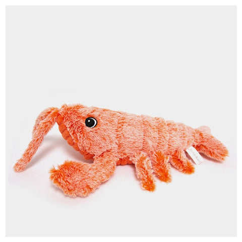 Electric Jumping Shrimp Cat Toy - USB Rechargeable Plush Lobster