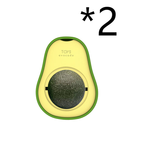 Avocado Catnip Toy - 360° Rotating Multifunctional Self-Healing Pet Play