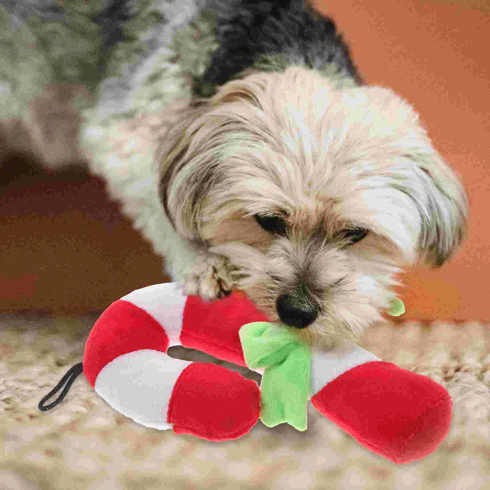 Chew Toys for Puppies Puppy Teething Dog Pet Earth Tones Christmas Bite Squeaker