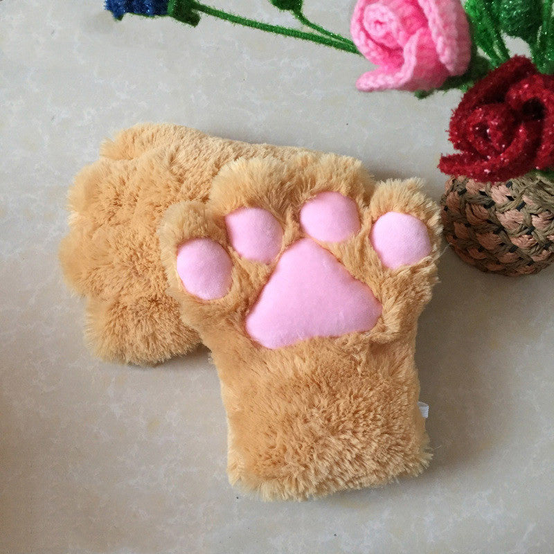 Japanese Cute Adorable Plush Cosplay Performance Props Net Red Cat Paw Gloves