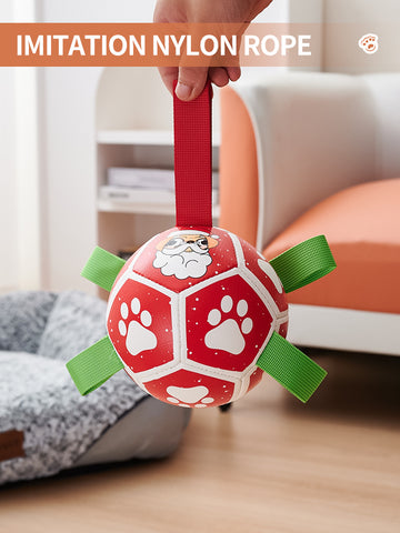 Interactive Dog Soccer Ball Toy - Tug of War & Water Play for Pets