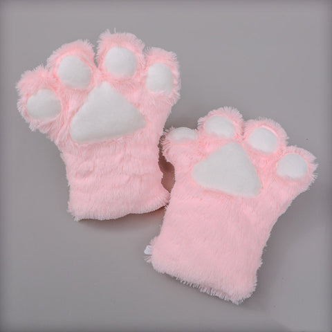 Japanese Cute Adorable Plush Cosplay Performance Props Net Red Cat Paw Gloves