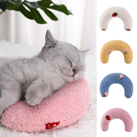 U-Shaped Neck Pillow for Cats & Dogs - Fashionable Headrest for Deep Sleep