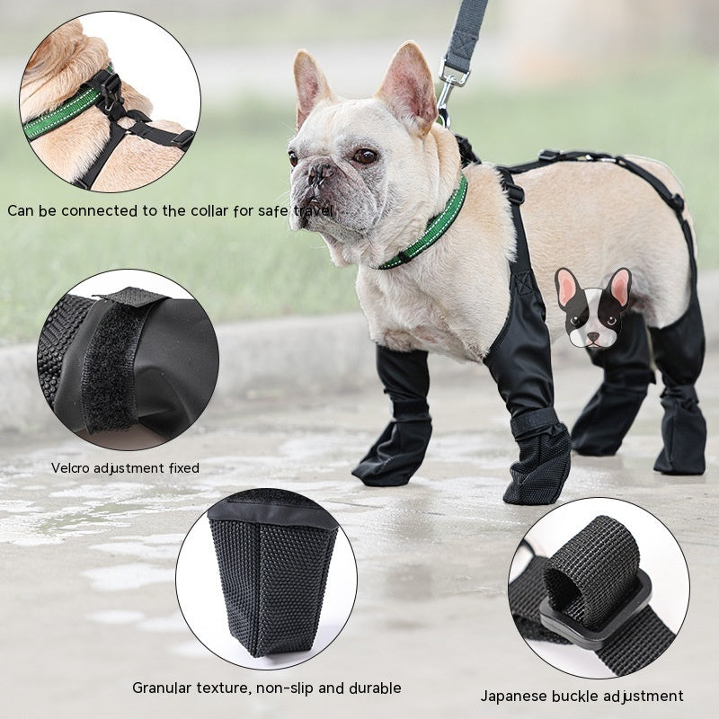 Adjustable Waterproof Dog Boots - Breathable Outdoor Shoes for Paws Protection