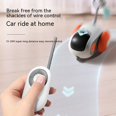 Remote Control Interactive Cat Car Toy - USB Rechargeable Smart Chasing Toy