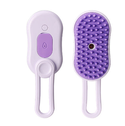 3-in-1 Electric Cat & Dog Steam Brush - Grooming, Massage & Hair Removal