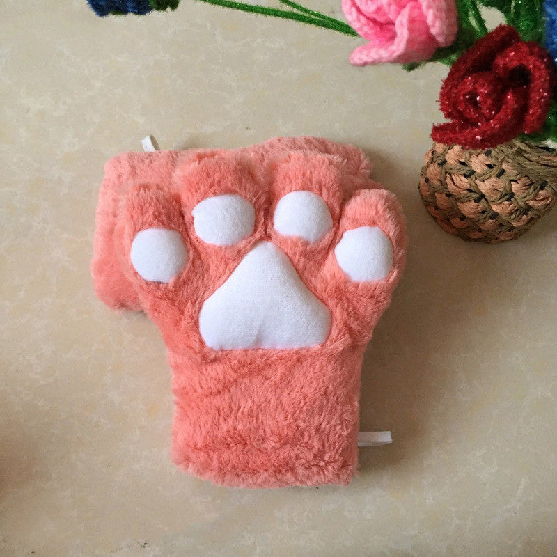 Japanese Cute Adorable Plush Cosplay Performance Props Net Red Cat Paw Gloves