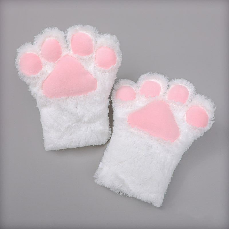 Japanese Cute Adorable Plush Cosplay Performance Props Net Red Cat Paw Gloves