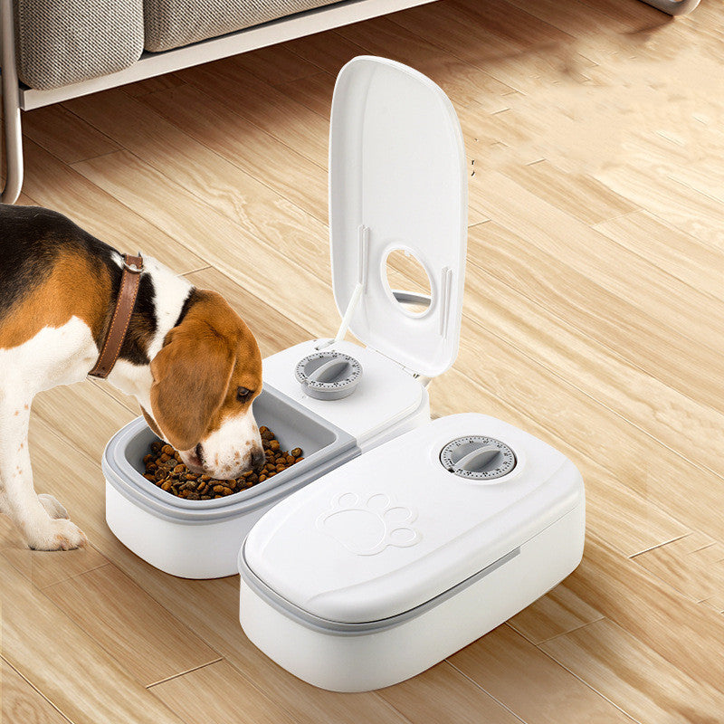 Smart Automatic Pet Feeder with Timer & Stainless Steel Bowl - Dog & Cat Food Dispenser